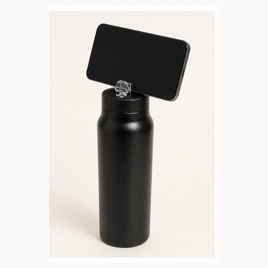 Custom 24oz Magnetic Phone-Stand Stainless Steel Sports Bottle