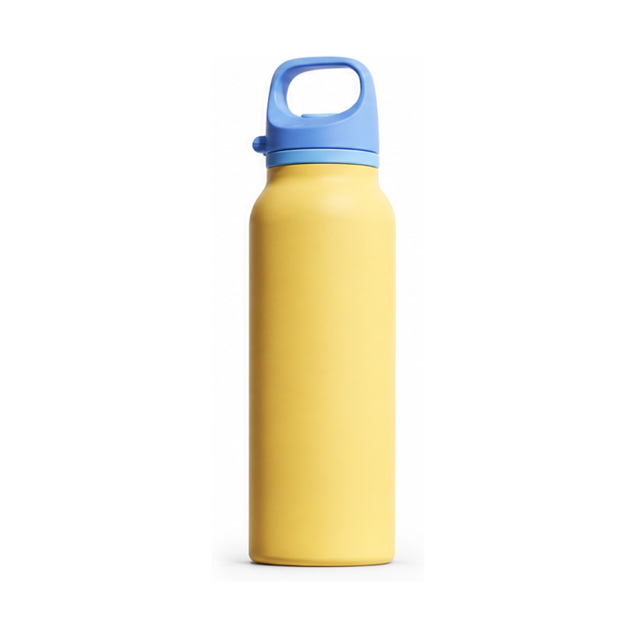 Custom 600ml One-Touch Stainless Steel Sports Bottle with Straw