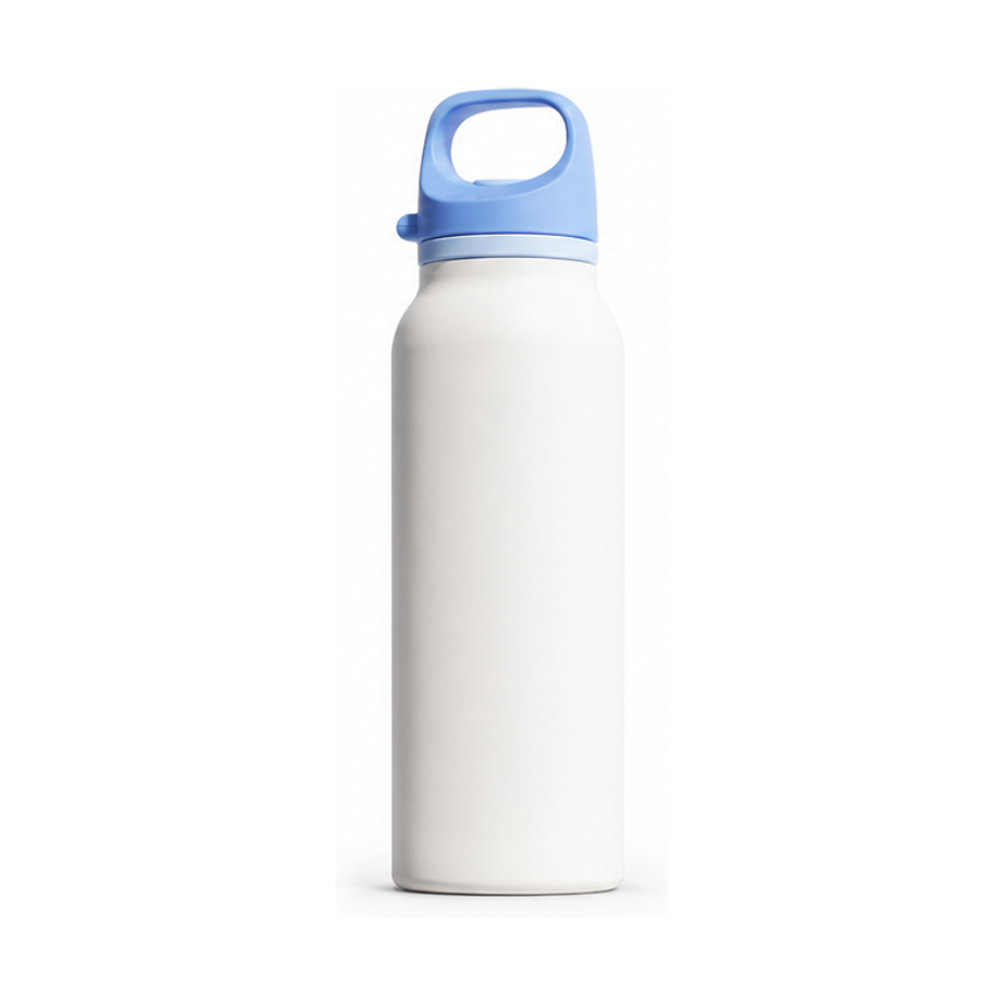 Custom 600ml One-Touch Stainless Steel Sports Bottle with Straw