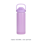 12oz 20oz 304 Stainless Steel Straw Insulated Bottle — 12OZ-360ML / Light Purple