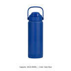 12oz 20oz 304 Stainless Steel Straw Insulated Bottle — 20OZ-600ML / Dark Blue