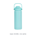 12oz 20oz 304 Stainless Steel Straw Insulated Bottle — 12OZ-360ML / Light Blue