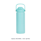 12oz 20oz 304 Stainless Steel Straw Insulated Bottle — 20OZ-600ML / Light Blue