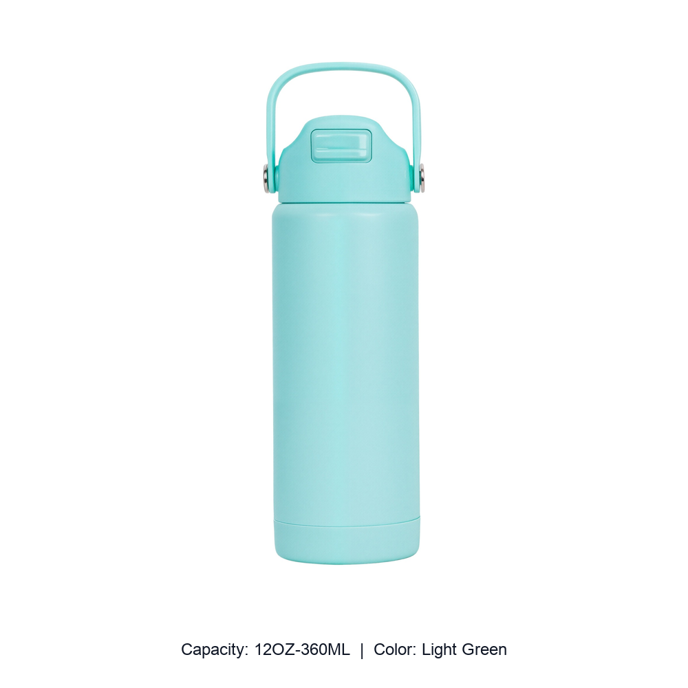 12oz 20oz 304 Stainless Steel Straw Insulated Bottle — 12OZ-360ML / Light Green