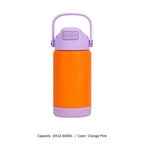 12oz 20oz 304 Stainless Steel Straw Insulated Bottle — 20OZ-600ML / Orange Pink