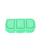Bear-Shaped 3-Compartment Silicone Snack Box with Lid