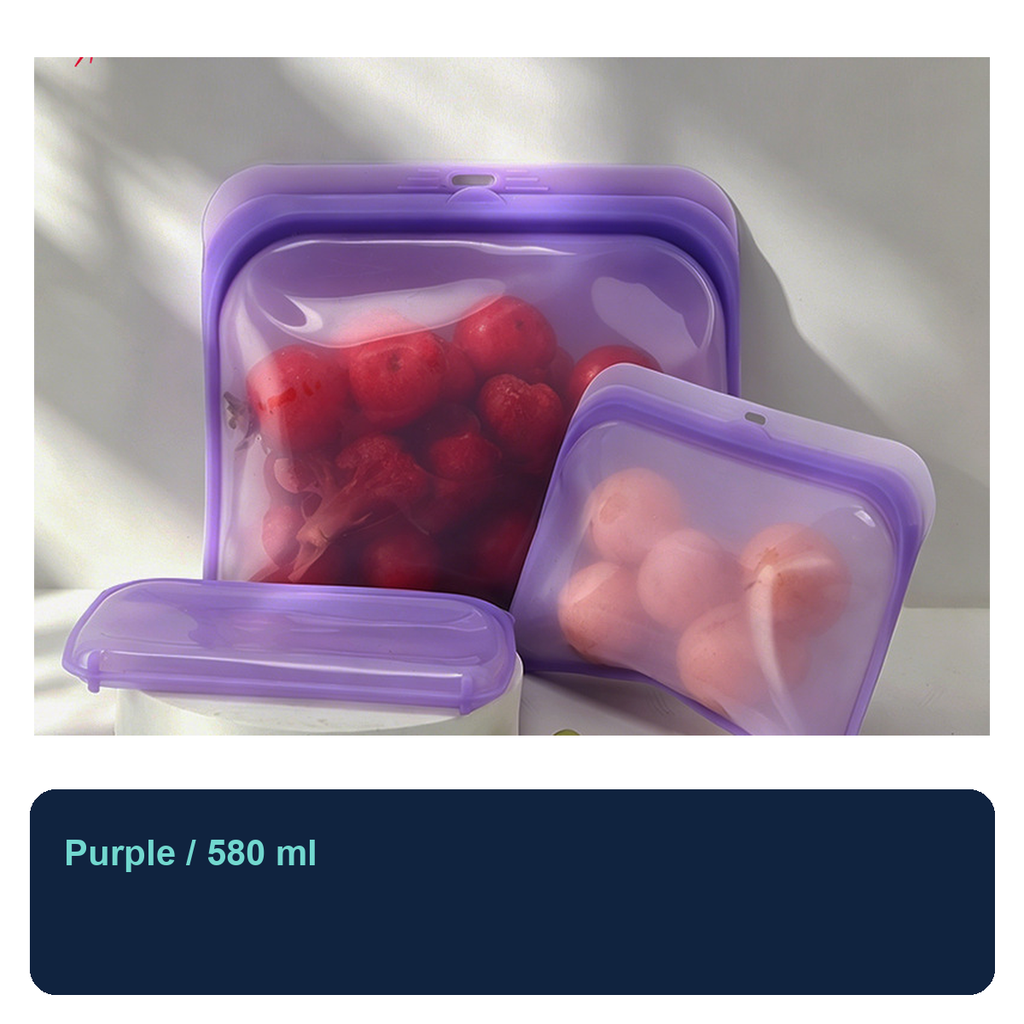 Large-Capacity Silicone Food Storage and Organizer Bag