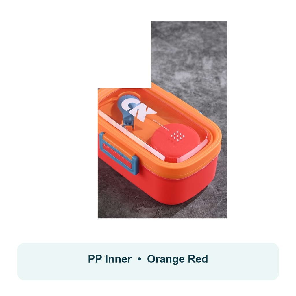 Cartoon Compartment Lunch Box with Soup Cup