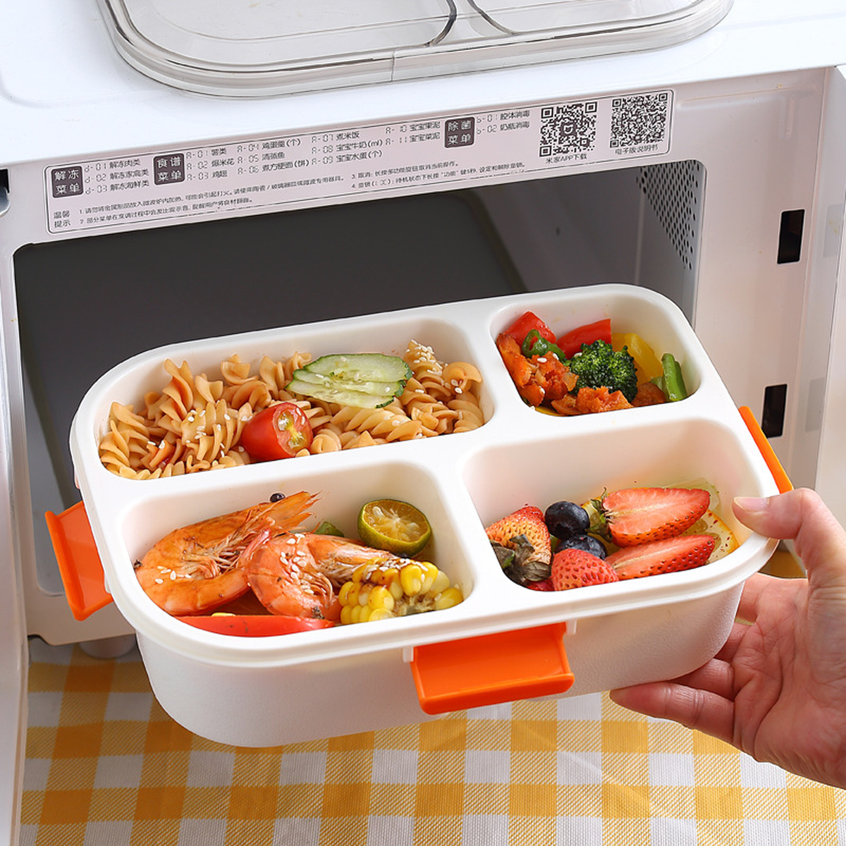 Cartoon 3 or 4-Compartment Microwave Lunch Box