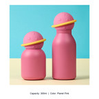 304 Stainless Steel Cartoon Animal Kids Insulated Bottle — 300ml / Planet Pink