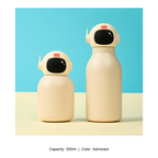 304 Stainless Steel Cartoon Animal Kids Insulated Bottle — 300ml / Astronaut