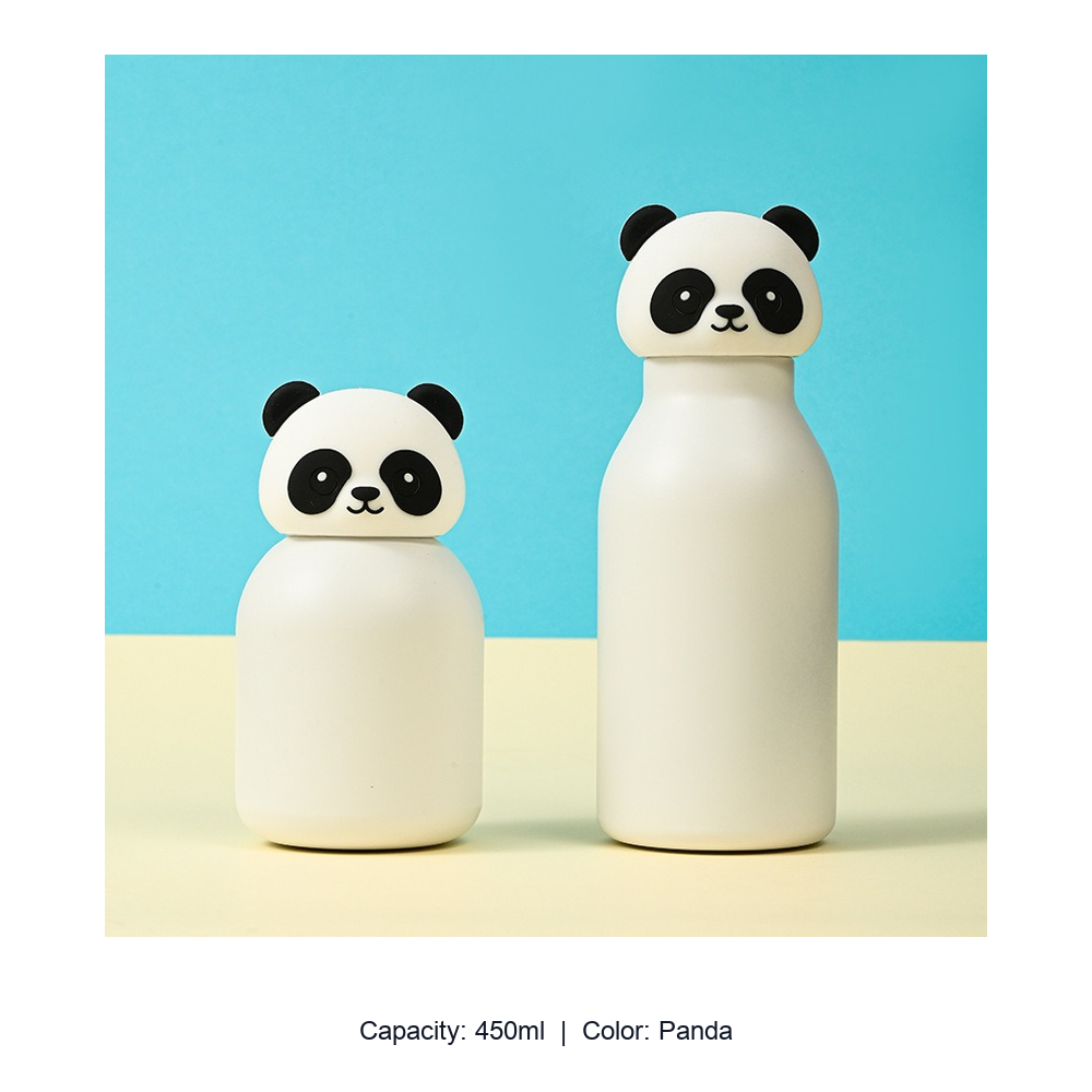 304 Stainless Steel Cartoon Animal Kids Insulated Bottle — 450ml / Panda