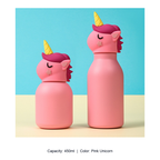 304 Stainless Steel Cartoon Animal Kids Insulated Bottle — 450ml / Pink Unicorn