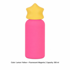350ml 316 Stainless Steel Kids' Sports Bottle — 350 ml / Lemon Yellow + Fluorescent Magenta