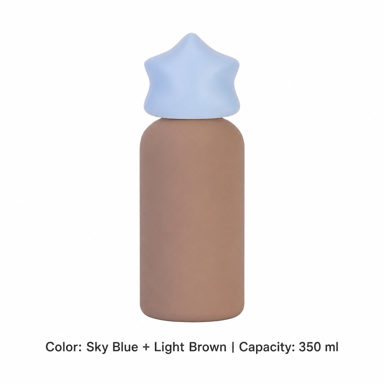 350ml 316 Stainless Steel Kids' Sports Bottle — 350 ml / Sky Blue + Light Brown