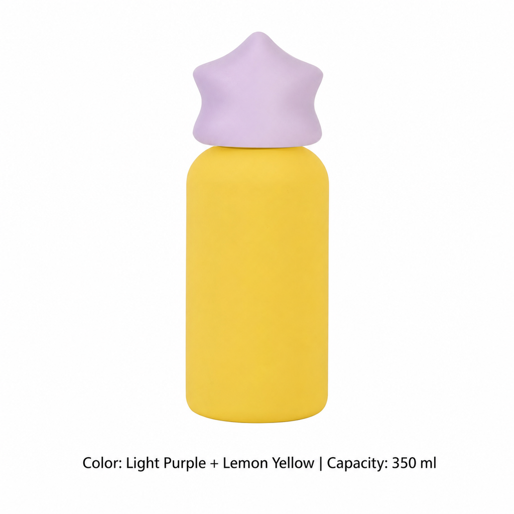 350ml 316 Stainless Steel Kids' Sports Bottle — 350 ml / Light Purple + Lemon Yellow