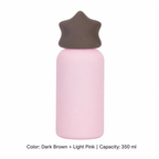 350ml 316 Stainless Steel Kids' Sports Bottle — 350 ml / Dark Brown + Light Pink
