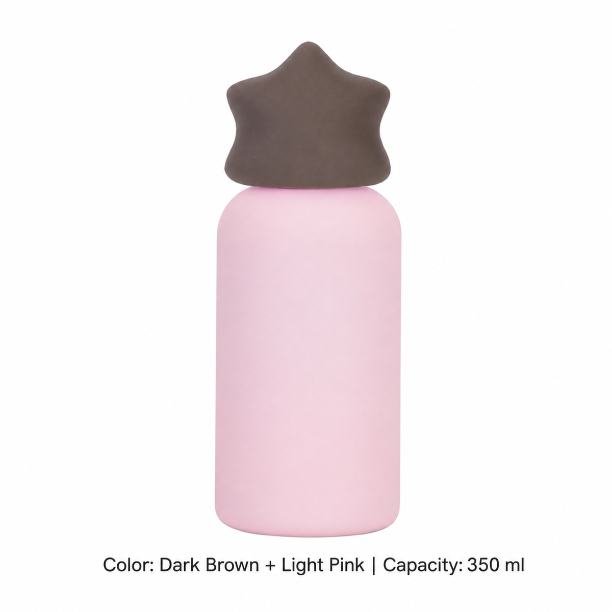 350ml 316 Stainless Steel Kids' Sports Bottle — 350 ml / Dark Brown + Light Pink