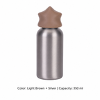 350ml 316 Stainless Steel Kids' Sports Bottle — 350 ml / Light Brown + Silver