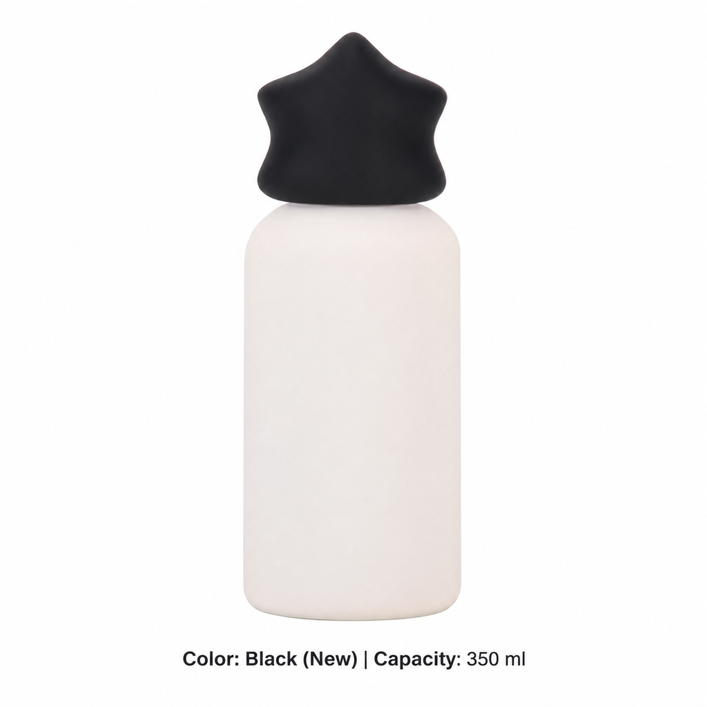 350ml 316 Stainless Steel Kids' Sports Bottle — 350 ml / Black (New)