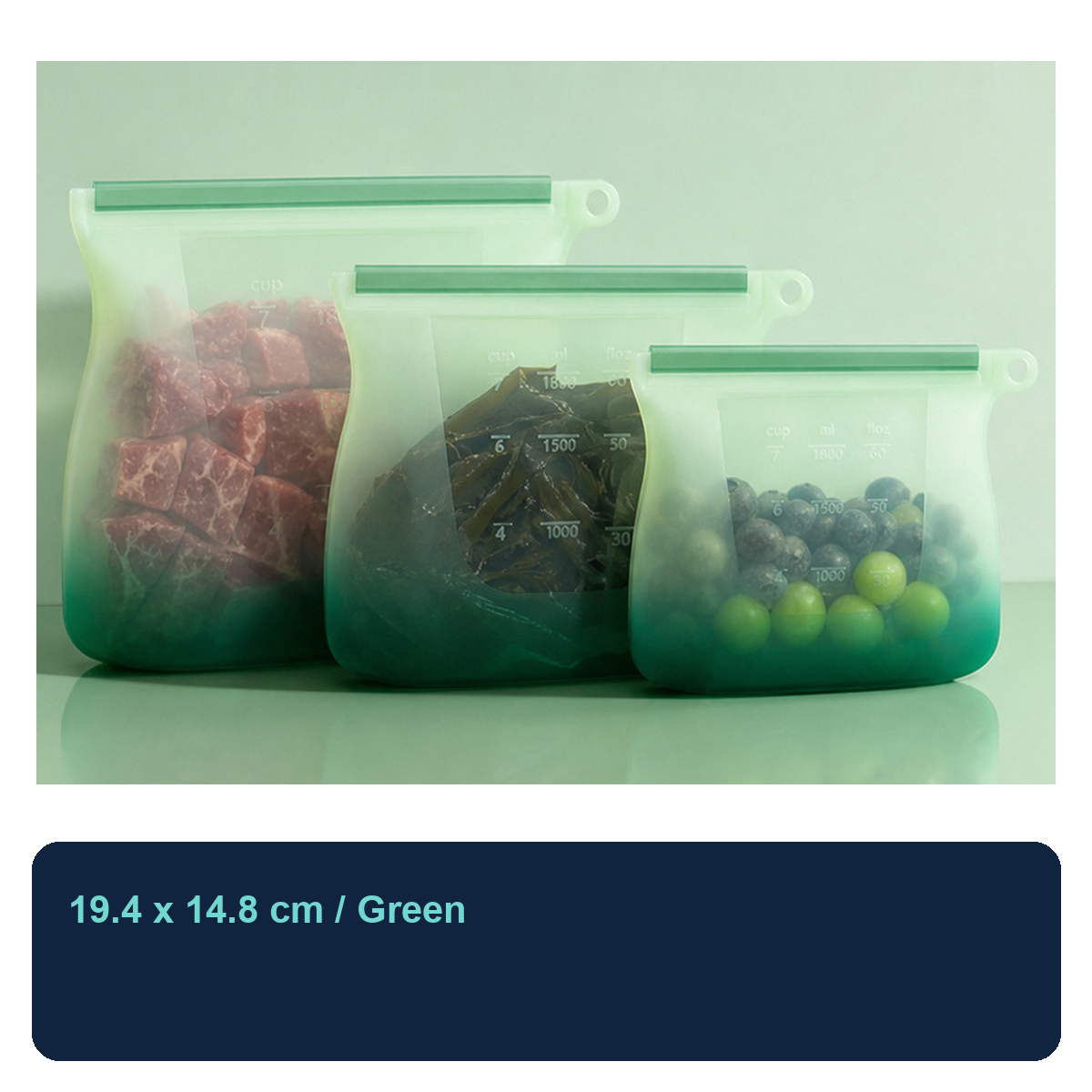 Reusable Food-Grade Silicone Storage Bag