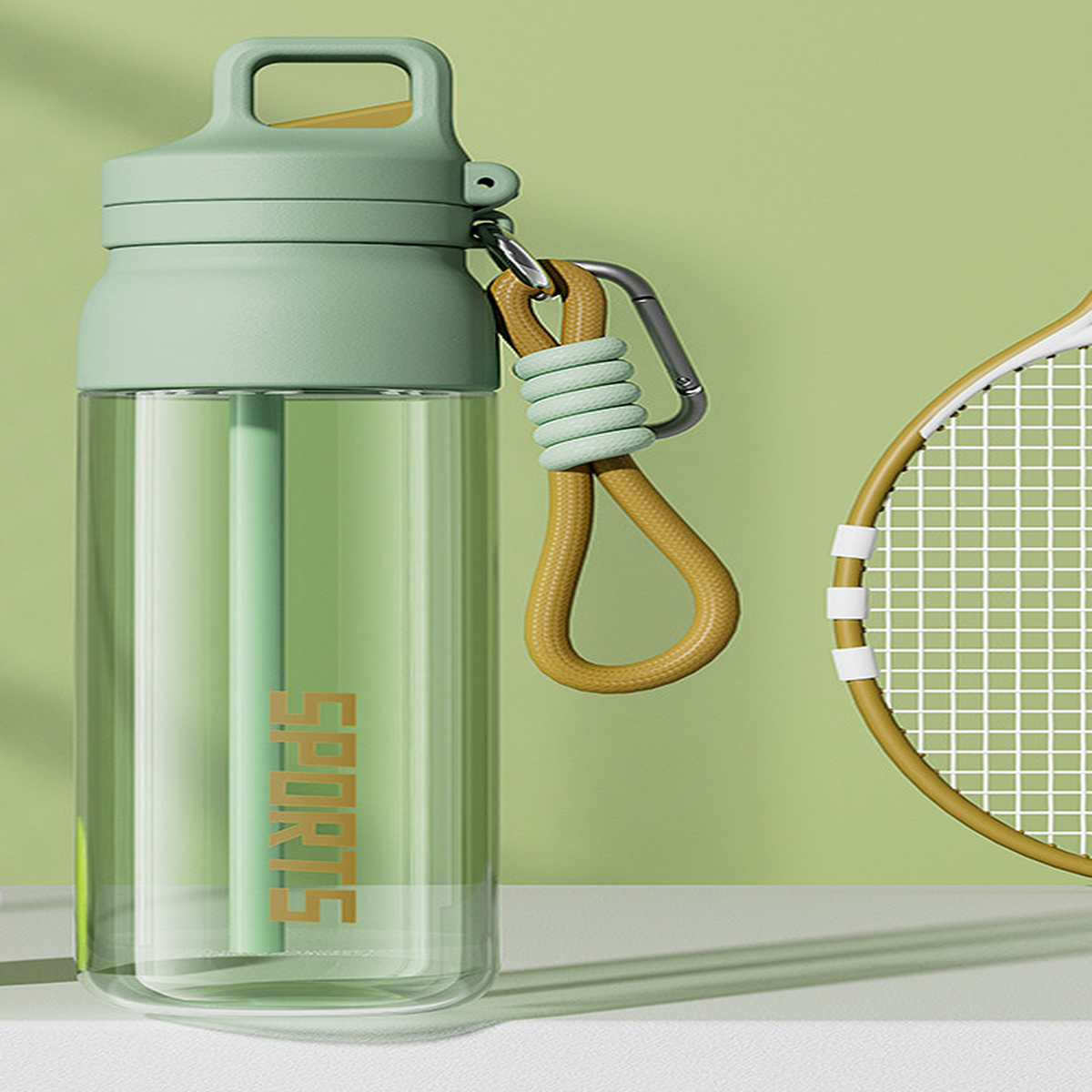 Large-Capacity Dual-Drink Tritan Sports Bottle