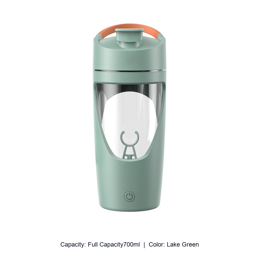 700ml Electric Tritan Mixing Shaker Bottle — Full Capacity700ml / Lake Green