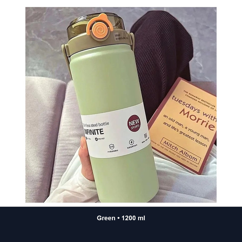 Custom 1L / 1.2L 316 Stainless Steel Dual-Drink Insulated Jug