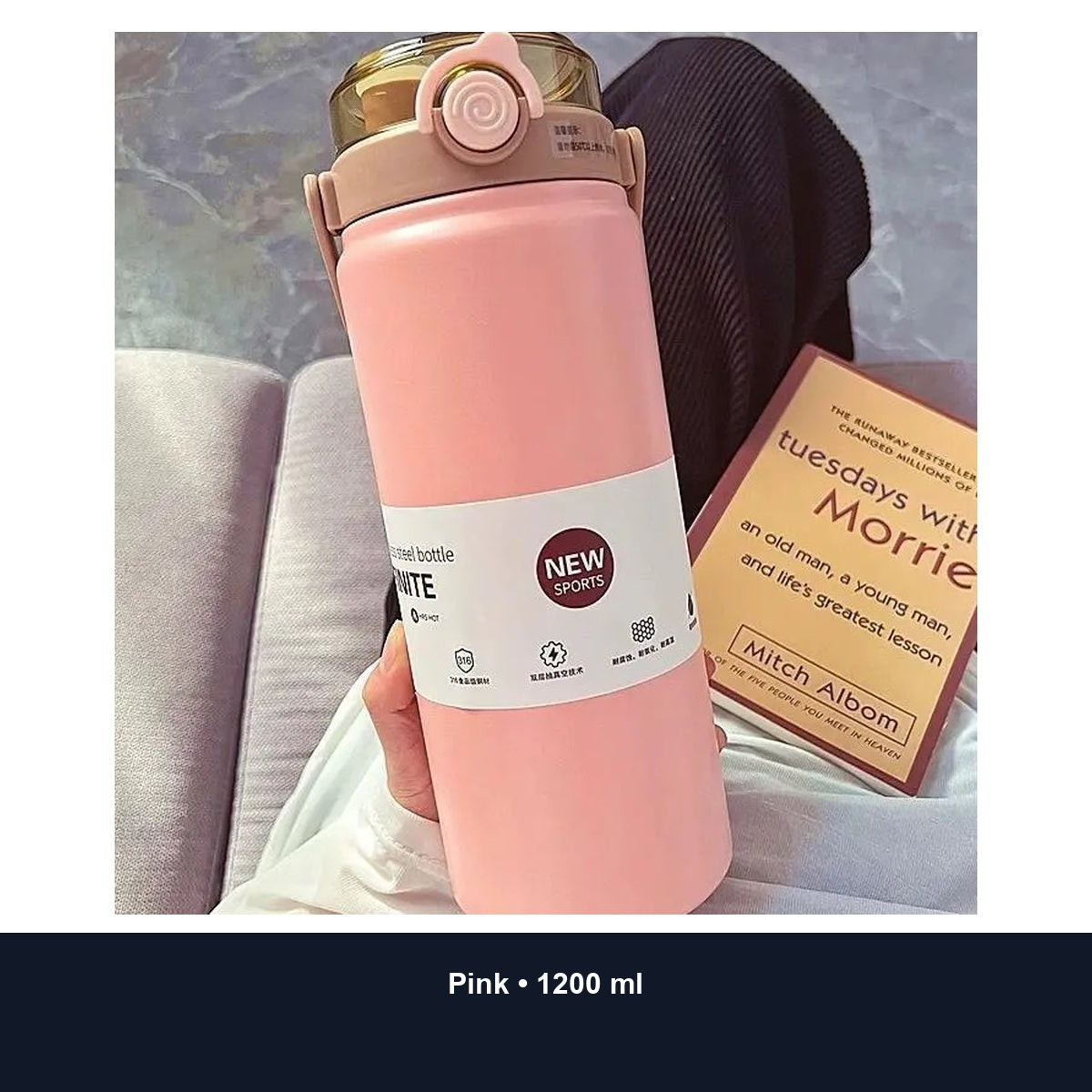 Custom 1L / 1.2L 316 Stainless Steel Dual-Drink Insulated Jug