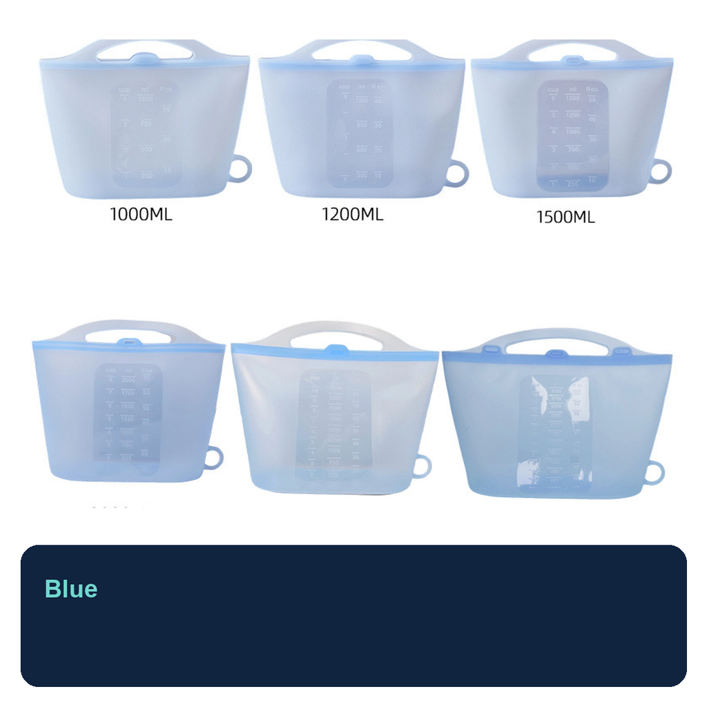 Reusable Silicone Food Storage Bag, 1000–3000 ml