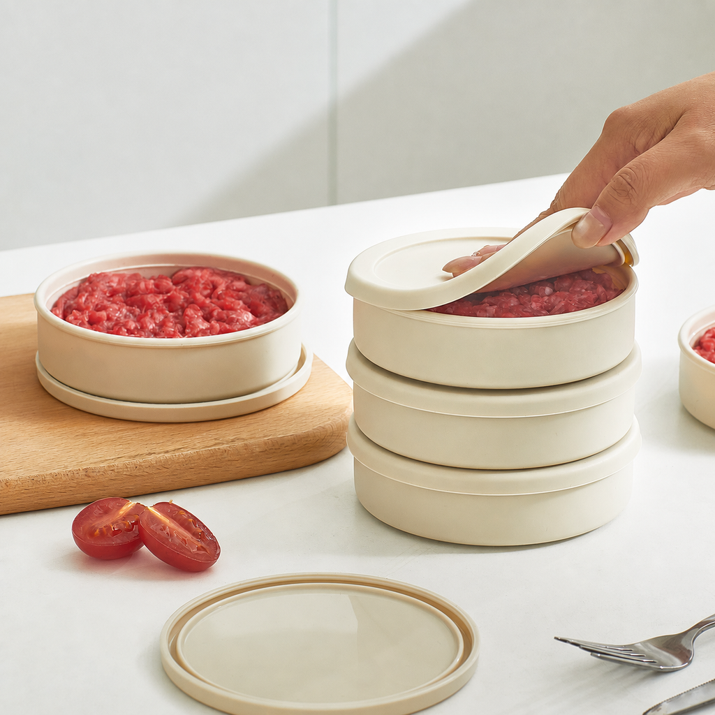 Silicone Burger Patty Freezer Storage Container