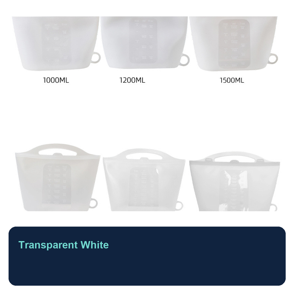 Reusable Silicone Food Storage Bag, 1000–3000 ml