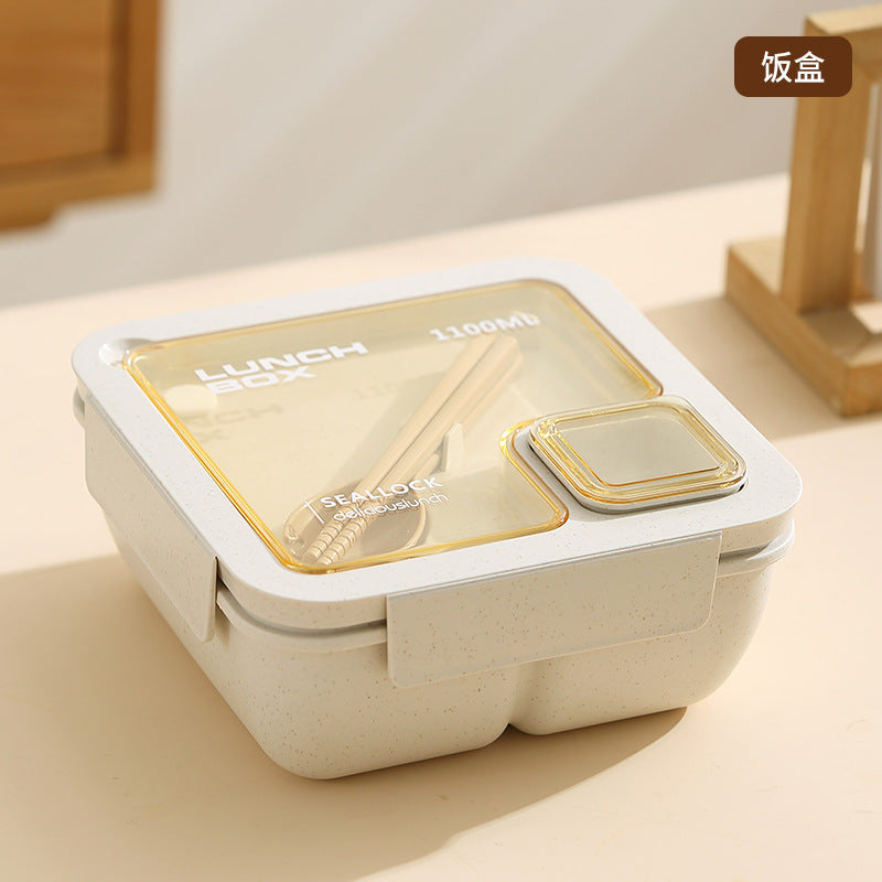 Custom Logo PP and Stainless Steel Divided Lunch Box