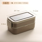 Custom Logo PP and Stainless Steel Divided Lunch Box