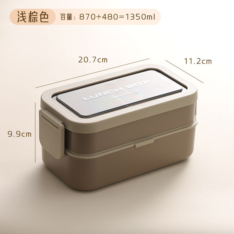 Custom Logo PP and Stainless Steel Divided Lunch Box