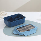 Custom Logo PP and Stainless Steel Divided Lunch Box