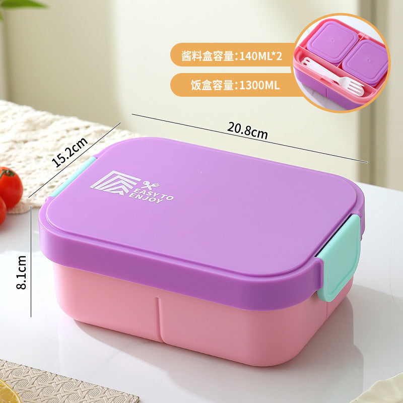 Custom Logo PP and Stainless Steel Divided Lunch Box