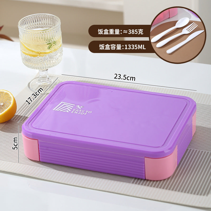 Custom Logo PP and Stainless Steel Divided Lunch Box