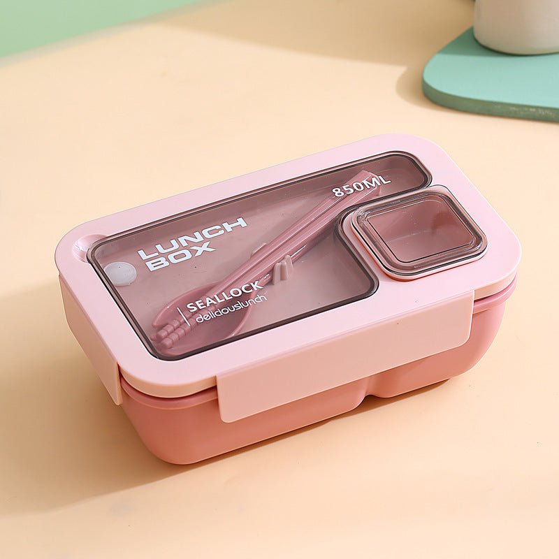 Custom Logo PP and Stainless Steel Divided Lunch Box
