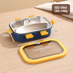 Custom Logo PP and Stainless Steel Divided Lunch Box