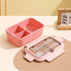 Custom Logo PP and Stainless Steel Divided Lunch Box