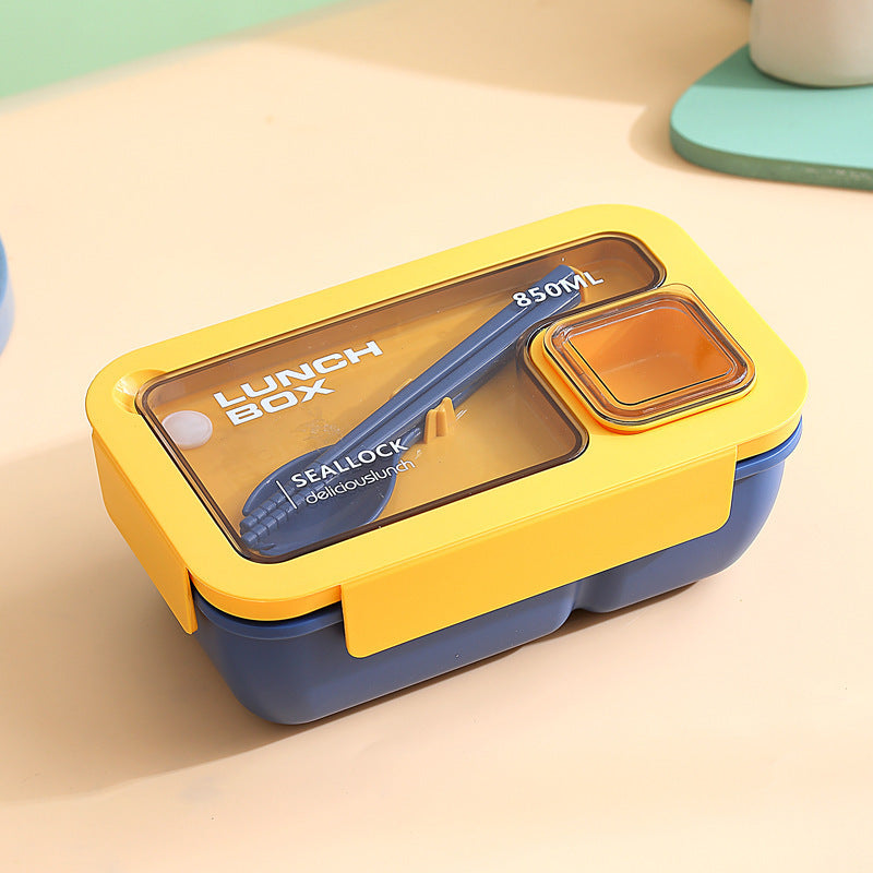 Custom Logo PP and Stainless Steel Divided Lunch Box