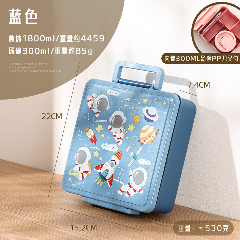 Custom Logo PP and Stainless Steel Divided Lunch Box