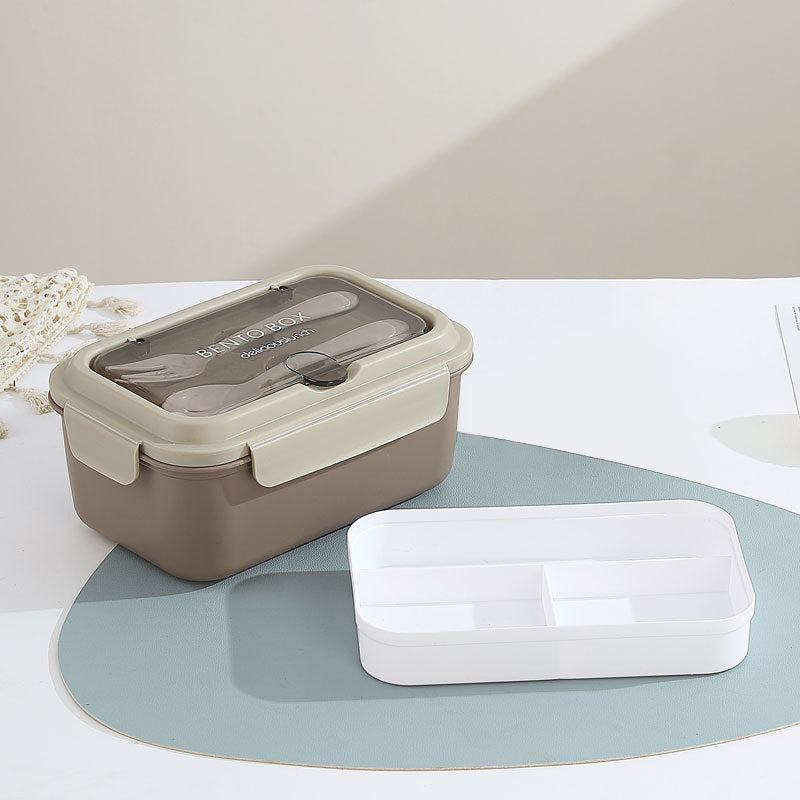 Custom Logo PP and Stainless Steel Divided Lunch Box
