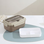 Custom Logo PP and Stainless Steel Divided Lunch Box