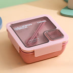 Custom Logo PP and Stainless Steel Divided Lunch Box