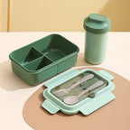 Custom Logo PP and Stainless Steel Divided Lunch Box