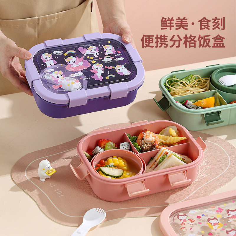 Custom Logo PP and Stainless Steel Divided Lunch Box