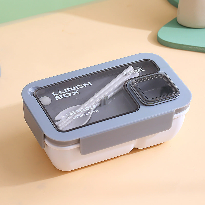 Custom Logo PP and Stainless Steel Divided Lunch Box