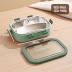 Custom Logo PP and Stainless Steel Divided Lunch Box